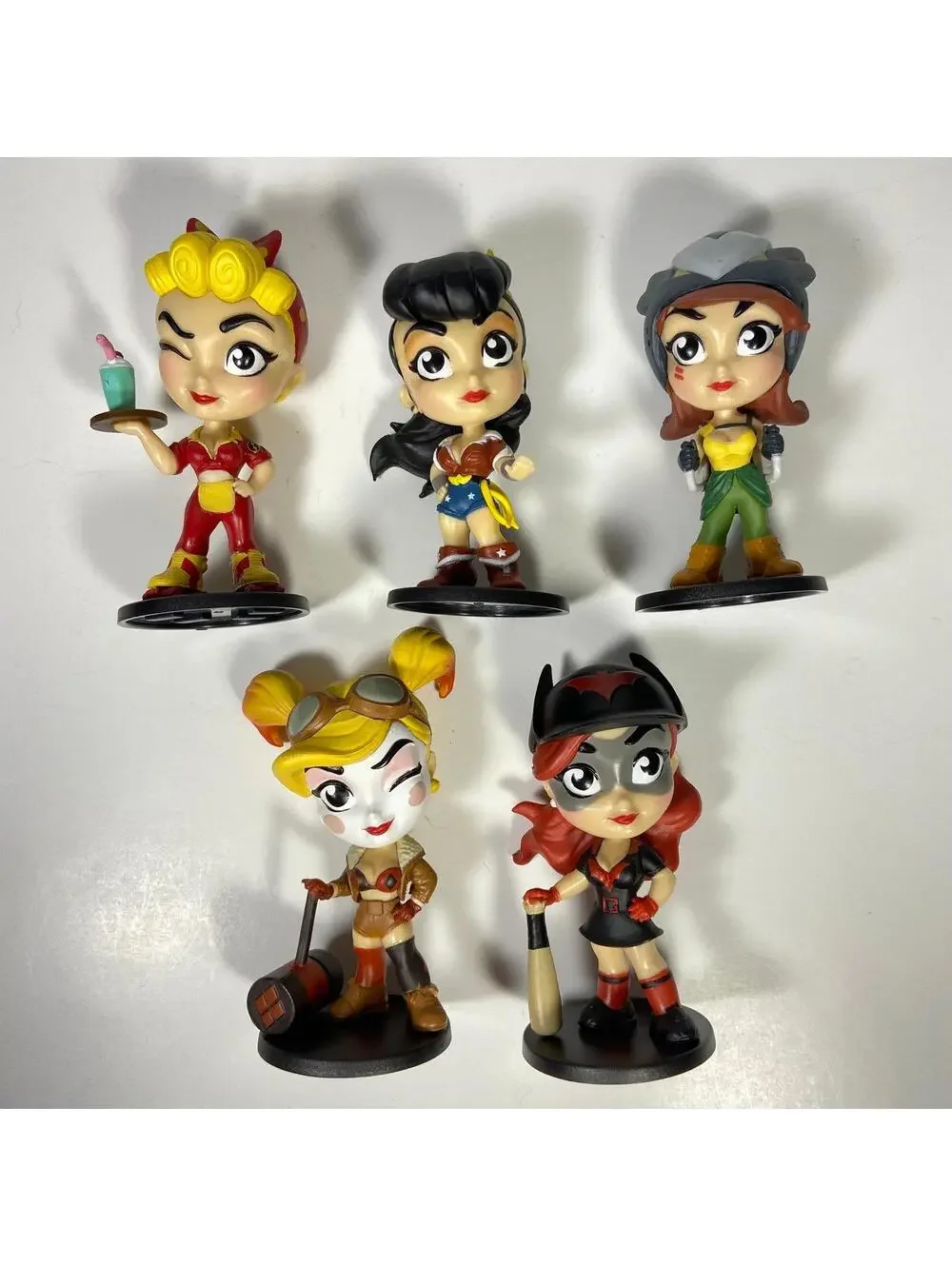 3” 2016 Cryptozoic DC Comics Lil Bombshells Series 1 Figure Lot Of 5